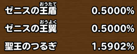 目玉装備排出確率の画像