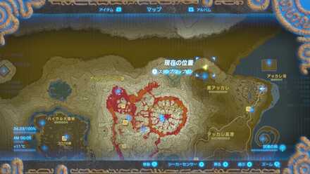 ドクロ池北のボコブリンの場所マップ