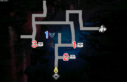 辺獄・クラグスピア崖道 宝箱 位置