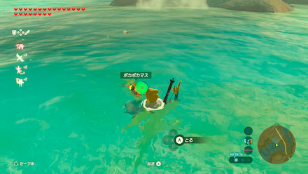 ポカポカマスの場所湖の北部