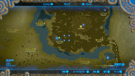 シノビマスの場所詳細マップ