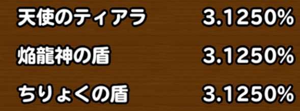 確定枠の排出率の画像