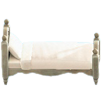 カントリーなベッドのヴィンテージの画像