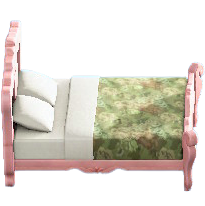 エレガントなベッドのピンクの画像