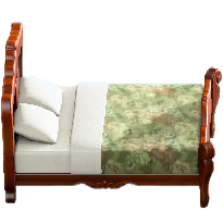 エレガントなベッドのブラウンの画像