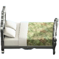 エレガントなベッドのシルバーの画像