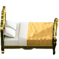 エレガントなベッドのゴールドダイヤの画像