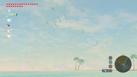 目印となるカモメの群れ