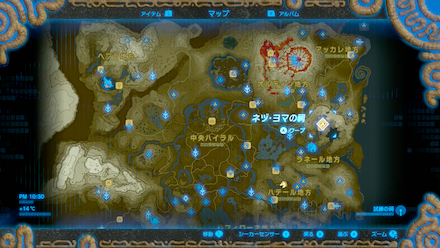 シノビタニシの場所マップ