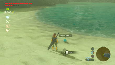 マックスサザエの場所湾の西側