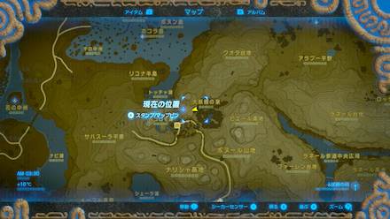 ガンバリガニの場所詳細マップ