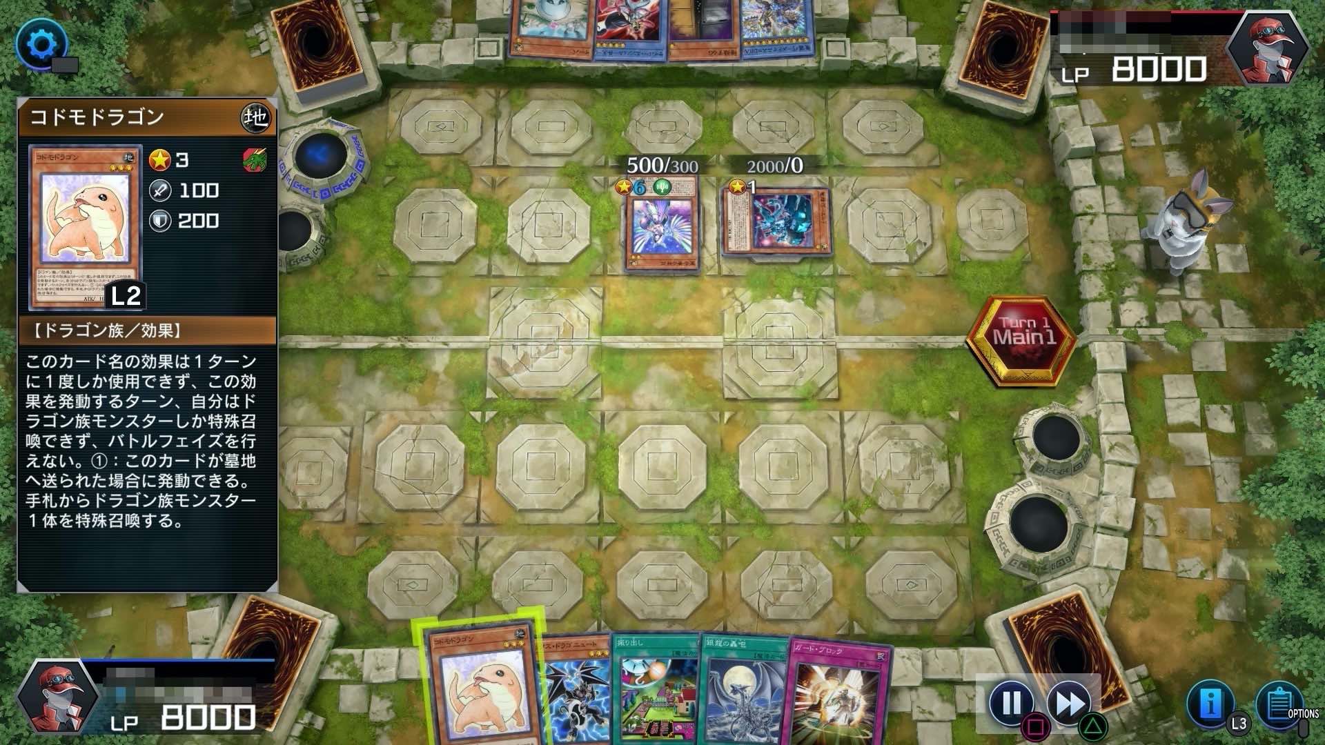 観戦で手札を見る