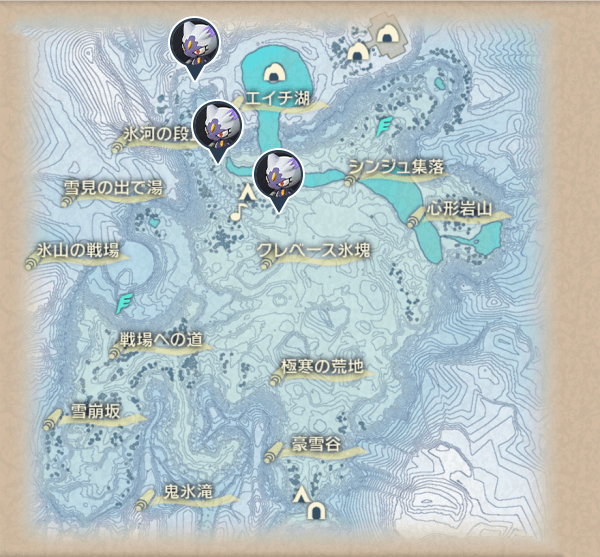 純白の凍土のヒスイニューラ出現場所