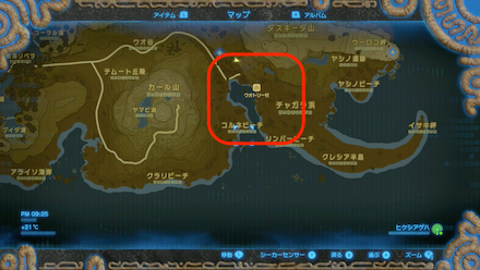 ガンバリカブトの場所詳細マップ