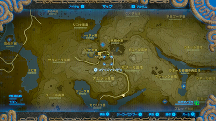 シズカホタルの場所詳細マップ