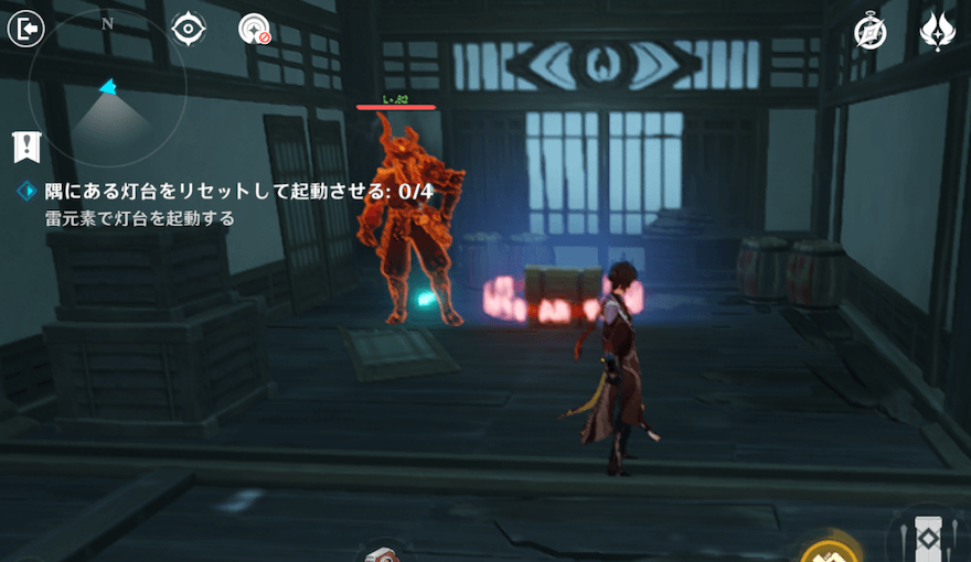 引き戸ギミックのエリア