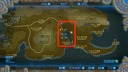 マックストカゲの場所詳細マップ