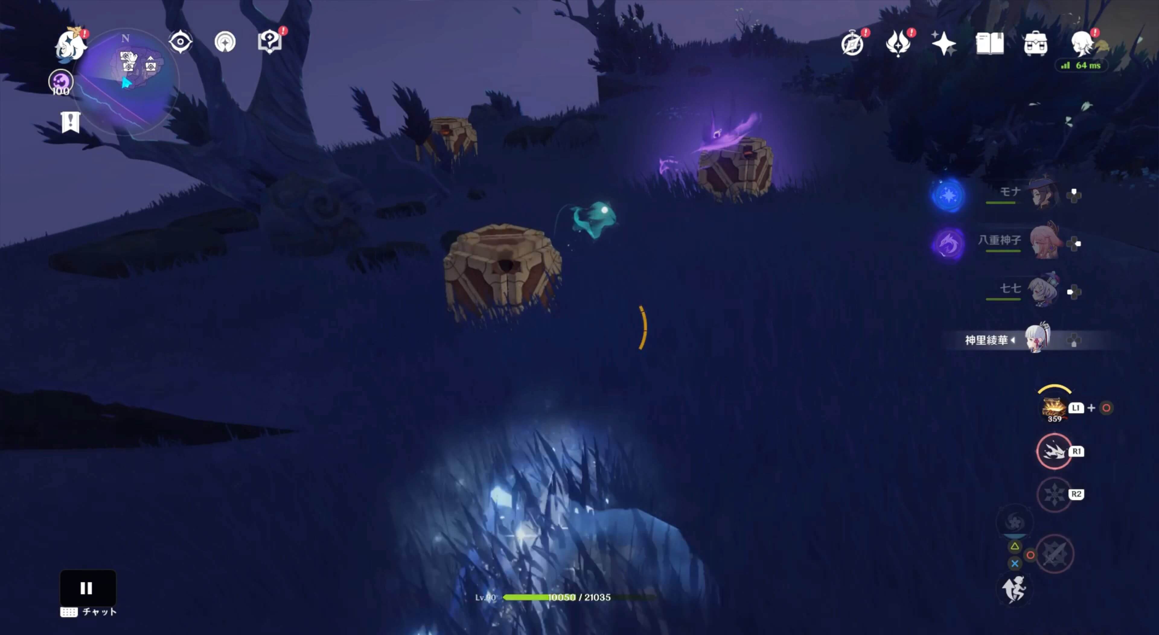 遺跡機兵が3体出現している間を通るため倒しておく