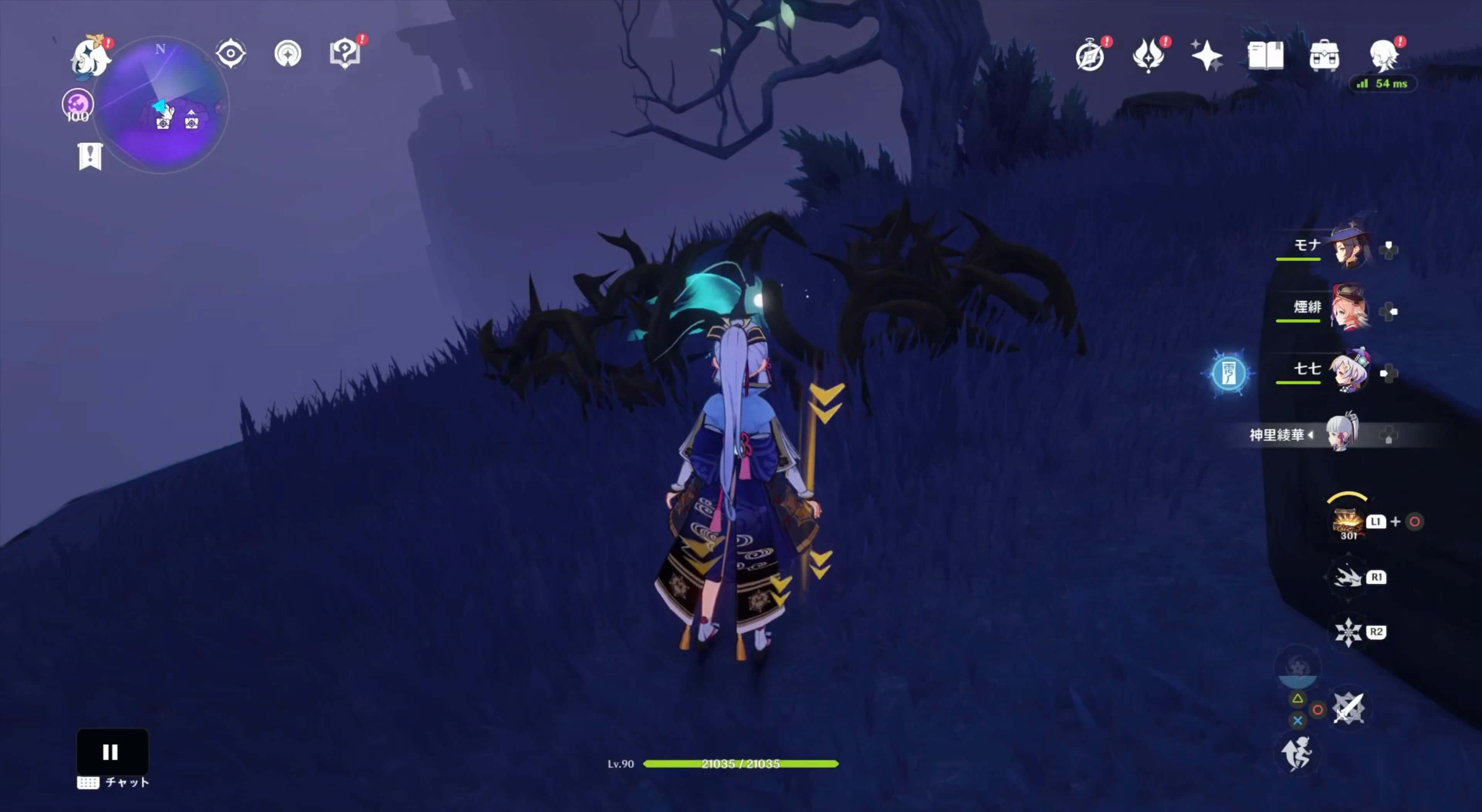 ①の仙霊は草元素の棘の中にある