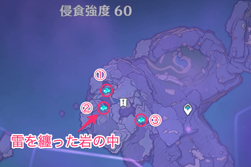 3匹の仙霊を台座まで導く