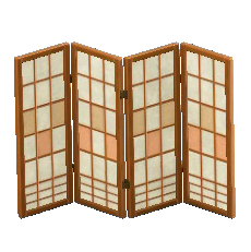 しょうじのスクリーンの色紙入りの画像