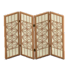 しょうじのスクリーンの組子細工の画像