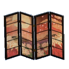 しょうじのスクリーンの日本画の画像