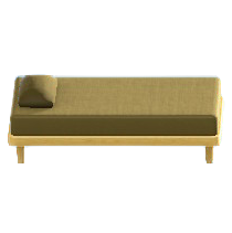 シンプルなベッドのナチュラルの画像