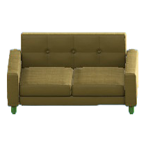 シンプルなソファのグリーンの画像