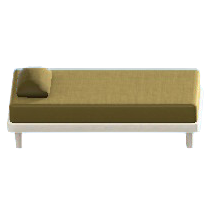 シンプルなベッドのホワイトの画像