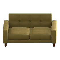 シンプルなソファのブラウンの画像