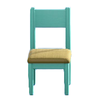 シンプルなチェアのブルーの画像