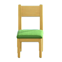 シンプルなチェアのグリーンの画像