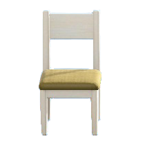 シンプルなチェアのホワイトの画像