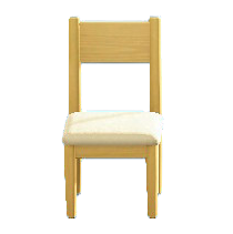 シンプルなチェアのホワイトの画像