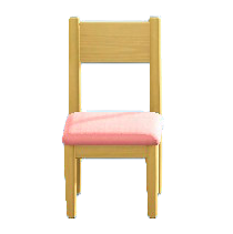 シンプルなチェアのピンクの画像