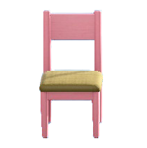 シンプルなチェアのピンクの画像