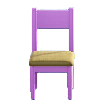 シンプルなチェアのパープルの画像