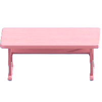 シンプルなテーブルのピンクの画像