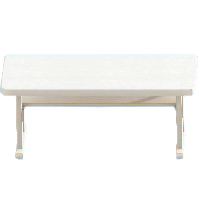 シンプルなテーブルのホワイトの画像