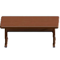 シンプルなテーブルのブラウンの画像