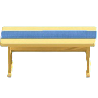 シンプルなテーブルのブルーの画像