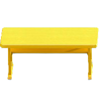 シンプルなテーブルのイエローの画像