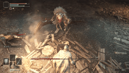 ファルムアズラの獣人の両手持ち2連斬り