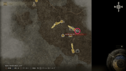 リムグレイブ西部の地図断片の場所