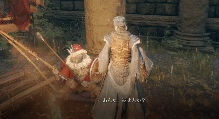 エレの教会のにいる放浪商人カーレ