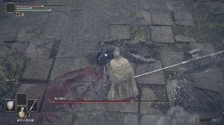 落馬した夜の騎兵