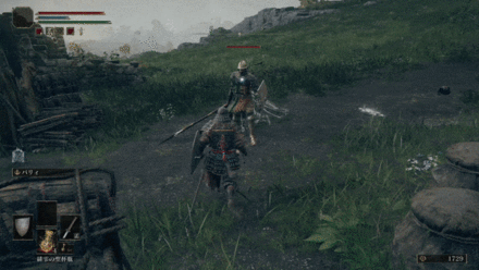 強攻撃で姿勢崩し