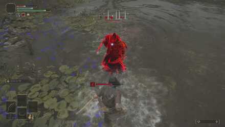 曇川の洞窟前の敵対NPC