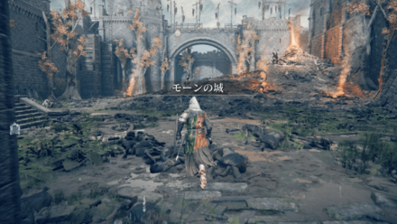 敵が沢山いるエリアをまっすぐ進む